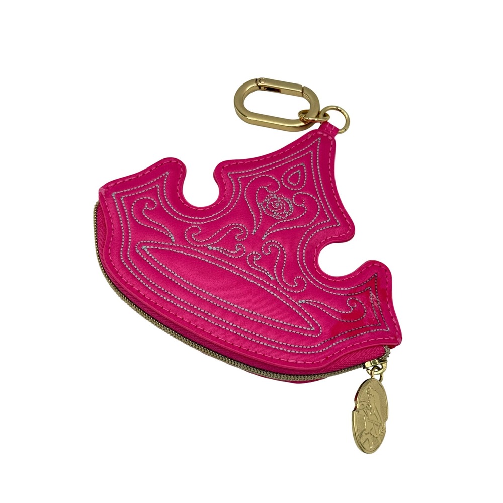 Disney Princess Aurora Coin Purse Pink Crown Bag Charm Pouch Girly coquette Y2K